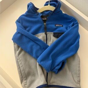 Patagonia Kids Blue and Gray Fleece Jacket